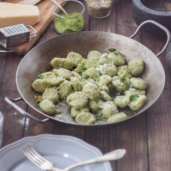 gnocchi z matcha