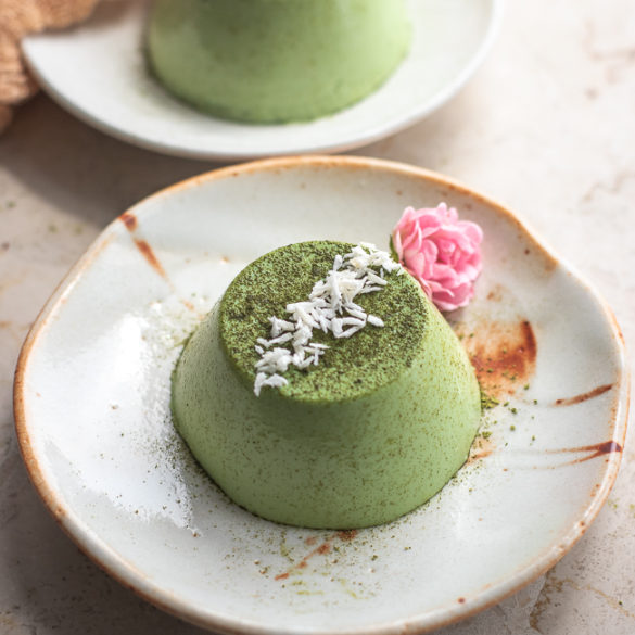 matcha panna cotta